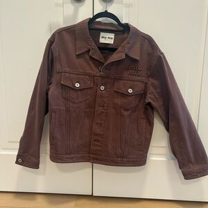 Women’s Miu Miu Chocolate Brown Jean Jacket